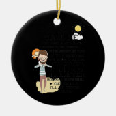 私の娘に向かって私をもしパパパパと呼ぶ セラミックオーナメント (正面)