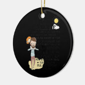 私の娘に向かって私をもしパパパパと呼ぶ セラミックオーナメント (左)