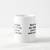 私の娘に日付を記入して下さい コーヒーマグカップ (中央)