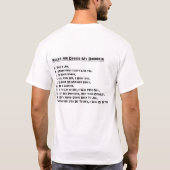 私の娘に日付を記入するための規則 Tシャツ (裏面)