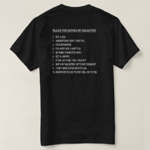私の娘に日付を記入するための規則 Tシャツ