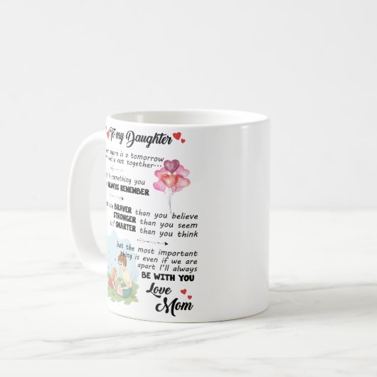 私の娘に母からマグカップ コーヒーマグカップ (正面左)