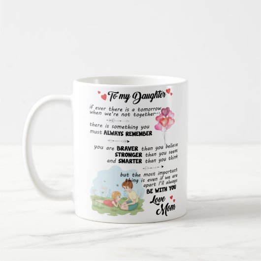 私の娘に母からマグカップ コーヒーマグカップ (左)