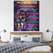 私の娘に蝶ギフト、娘の誕生日 キャンバスプリント (インサイチュ (寝室))