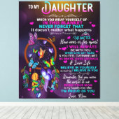 私の娘に蝶ギフト、娘の誕生日 キャンバスプリント (インサイチュ (ウッドフロア))