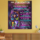 私の娘に蝶ギフト、娘の誕生日 キャンバスプリント (インサイチュ (リビング))