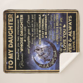 私の娘に蝶ギフト、娘の誕生日 シェルパブランケット (正面(横))