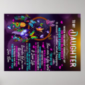 私の娘に蝶ギフト、娘の誕生日 ポスター (正面)