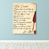 私の娘に誕生日ギフトかわいいママベビーギフト キャンバスプリント (インサイチュ (ウッドフロア))