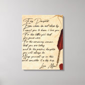 私の娘に誕生日ギフトかわいいママベビーギフト キャンバスプリント (正面)