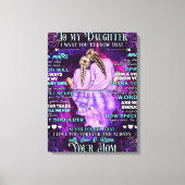 私の娘に誕生日ギフトかわいいママベビーギフト キャンバスプリント (正面)