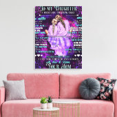 私の娘に誕生日ギフトかわいいママベビーギフト キャンバスプリント (インサイチュ (リビング))