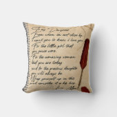 私の娘に誕生日ギフトかわいいママベビーギフト クッション (正面)