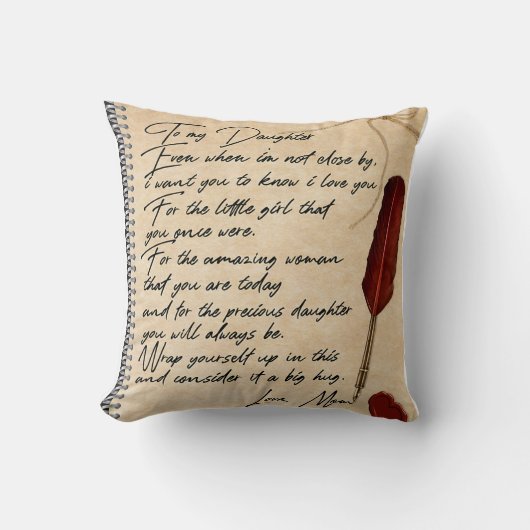 私の娘に誕生日ギフトかわいいママベビーギフト クッション (正面)