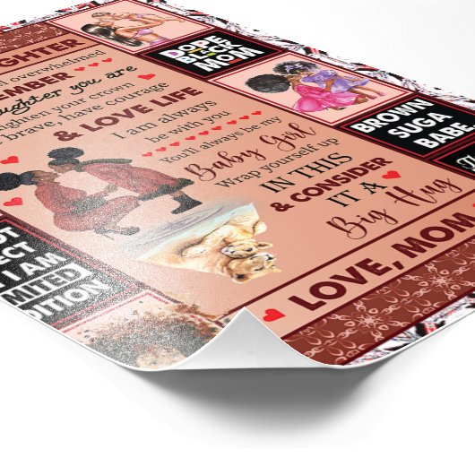 私の娘に誕生日ギフトかわいいママベビーギフト フォトプリント            (角)