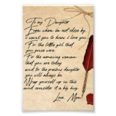 私の娘に誕生日ギフトかわいいママベビーギフト フォトプリント            (正面)