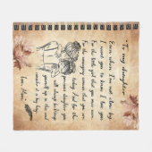 私の娘に誕生日ギフトかわいいママベビーギフト フリースブランケット (正面(横))