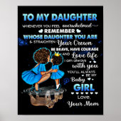 私の娘に誕生日ギフトかわいいママベビーギフト ポスター (正面)