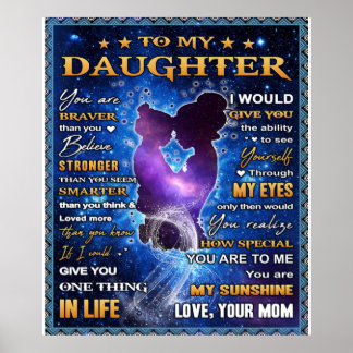 私の娘に誕生日ギフトかわいいママベビーギフト ポスター