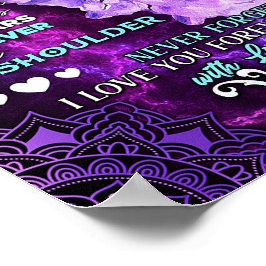 私の娘に誕生日ギフトかわいいママベビーギフト ポスター (角)