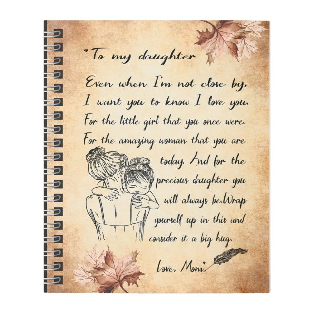 私の娘に誕生日ギフトかわいいママベビーギフト メタルプリント (正面)