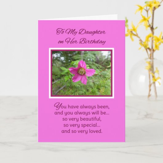 私の娘に誕生日 カード (黄色い花)