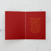 私の娘に陽気なクリスマス金ゴールドオーナメント シーズンカード (内部)