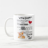 私の娘に – あなたは君よりも勇敢だ信じ コーヒーマグカップ (左)