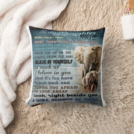 私の娘に |おクール嬢さんへのプレゼント クッション (ブランケット)