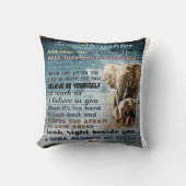 私の娘に |おクール嬢さんへのプレゼント クッション (正面)