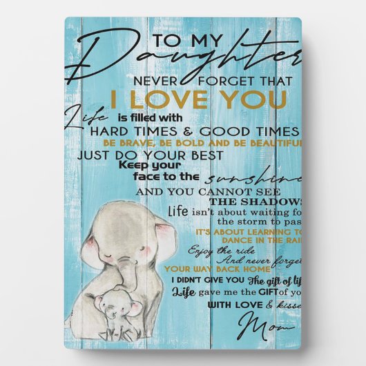 私の娘に |お子様へのプレゼント フォトプラーク (正面)