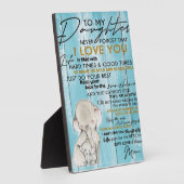 私の娘に |お子様へのプレゼント フォトプラーク (側面)