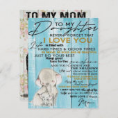 私の娘に |お子様へのプレゼント 招待状 (正面/裏面)