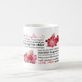 私の娘に/ママを愛しなさい。 コーヒーマグカップ (中央)