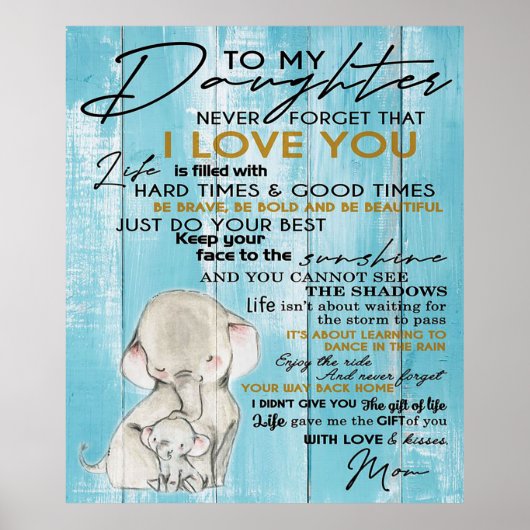 私の娘に |娘さんへの素敵なプレゼント ポスター (正面)