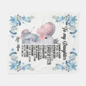 私の娘に – 愛、ママ フリースブランケット (正面(横))