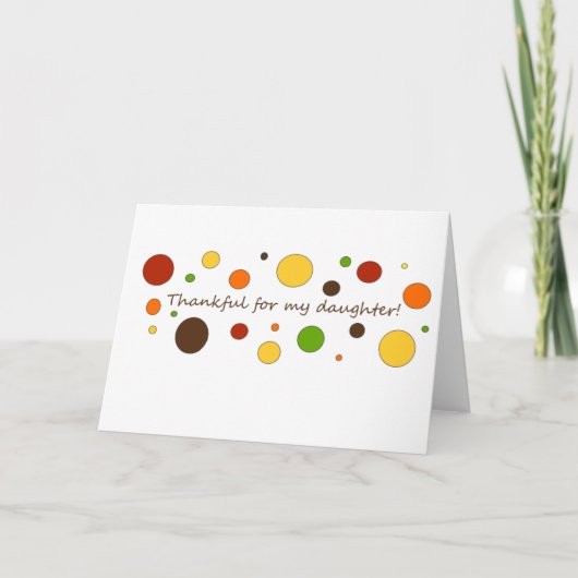 私の娘のために感謝している シーズンカード (正面)