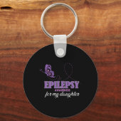 私の娘のためのてんかん認識度 – てんかんママ キーホルダー (正面)