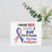 私の娘のための赤白青 ポストカード (スタンド正面)