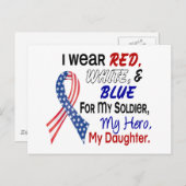 私の娘のための赤白青 ポストカード (正面/裏面)