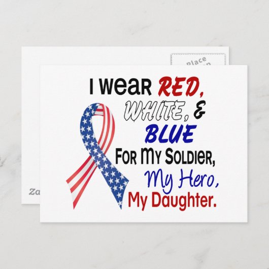 私の娘のための赤白青 ポストカード (正面/裏面)
