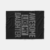 私の娘のようにおもしろいパパデイヴィンテージダ父の フリースブランケット (正面(横))