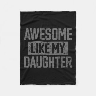 私の娘のようにおもしろいパパデイヴィンテージダ父の フリースブランケット
