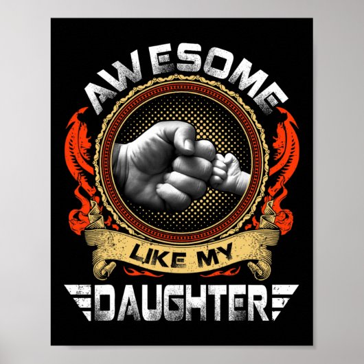 私の娘のギフトのように男性の父の日パパ ポスター (正面)