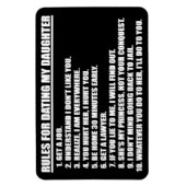 私の娘のデートすることのためのルールPremium Flexi Magnet マグネット (縦)