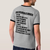私の娘の信号器のTシャツに日付を記入するための規則 Tシャツ (裏面)