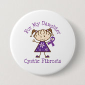 私の娘の嚢胞性線維症の認識度のため 缶バッジ (正面)