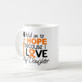 私の娘の多発性硬化MSのための希望 コーヒーマグカップ (正面左)