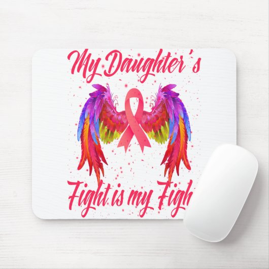 私の娘の戦いは私の乳がんとの戦いである マウスパッド (マウス)