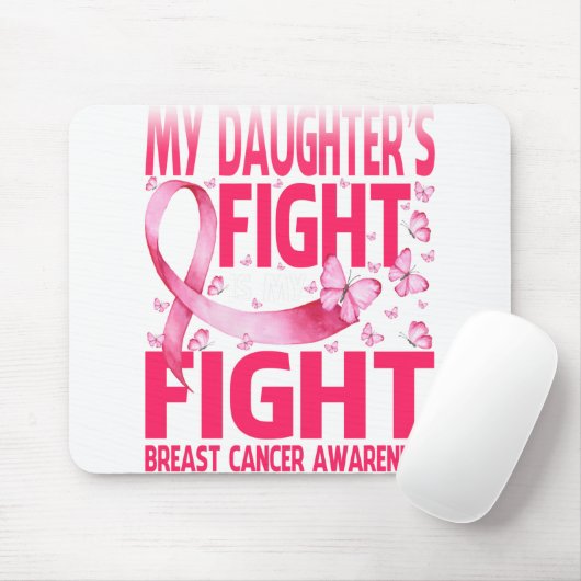 私の娘の戦いは私の乳がんとの戦いである マウスパッド (マウス)